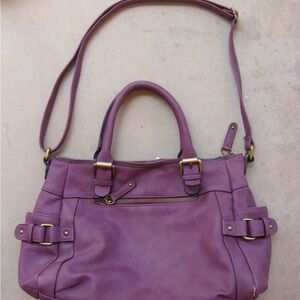 Merona Purple Shoulder Bag with Silver Hardware